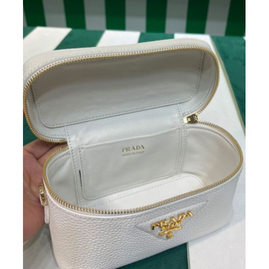 Replica Prada Miniborsa in pelle 1BH202 Bianca