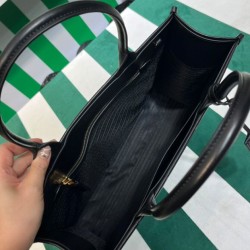 Replica Borsa Prada Prada Symbole grande in pelle con impunture 1BA377 Nera