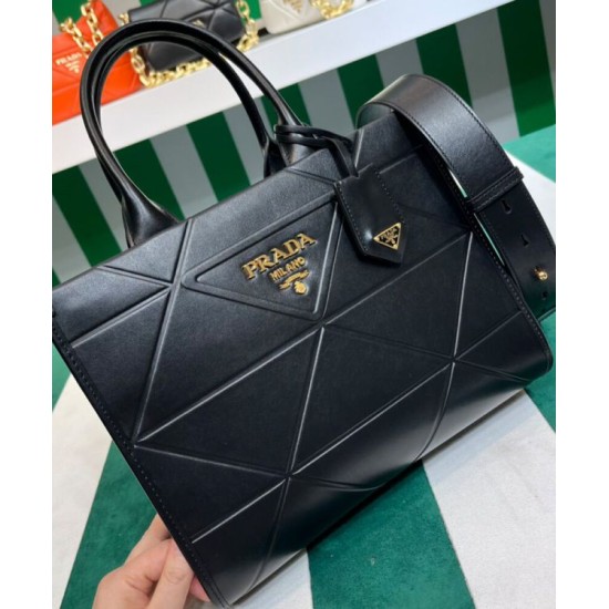 Replica Prada Borsa Prada Symbole piccola in pelle con impunture 1BA379 Nera Replica Prada Borsa Prada Symbole piccola in pelle con impunture 1BA379 Nera