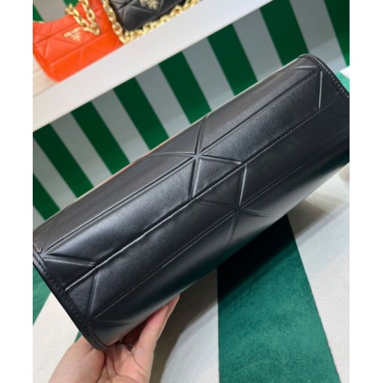 Replica Prada Borsa Prada Symbole piccola in pelle con impunture 1BA379 Nera Replica Prada Borsa Prada Symbole piccola in pelle con impunture 1BA379 Nera