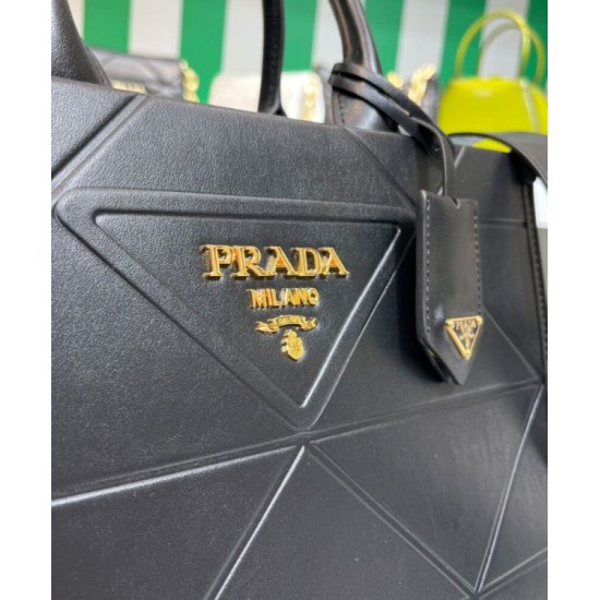 Replica Prada Borsa Prada Symbole piccola in pelle con impunture 1BA379 Nera Replica Prada Borsa Prada Symbole piccola in pelle con impunture 1BA379 Nera