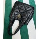 Replica Borsa tote Prada media in pelle nappa con impunture 1BG450 nera