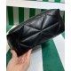 Replica Borsa tote Prada media in pelle nappa con impunture 1BG450 nera