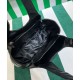 Replica Borsa tote Prada media in pelle nappa con impunture 1BG450 nera