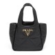 Replica Borsa tote Prada piccola in pelle nappa con impunture 1BG451 nera Replica Borsa tote Prada piccola in pelle nappa con impunture 1BG451 nera