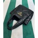 Replica Borsa tote Prada piccola in pelle nappa con impunture 1BG451 nera Replica Borsa tote Prada piccola in pelle nappa con impunture 1BG451 nera