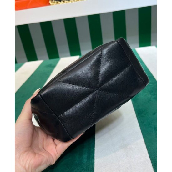 Replica Borsa tote Prada piccola in pelle nappa con impunture 1BG451 nera Replica Borsa tote Prada piccola in pelle nappa con impunture 1BG451 nera