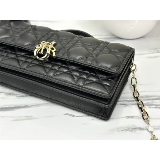 Replica Christian Dior Miss Dior Lady Dior Mini Borsa Nera