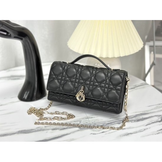 Replica Christian Dior Miss Dior Lady Dior Mini Borsa Nera