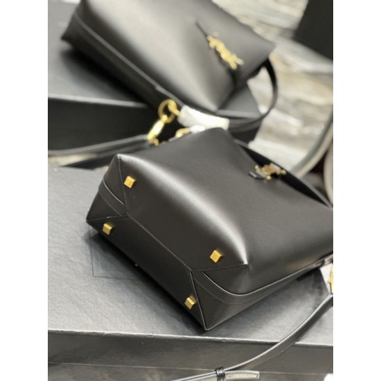 Replica Borsa a secchiello YSL Saint Laurent Le 5 A 7 Nera