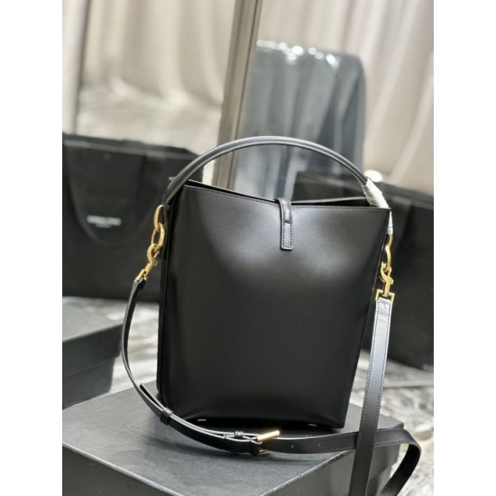 Replica Borsa a secchiello YSL Saint Laurent Le 5 A 7 Nera