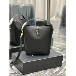 Replica Borsa a secchiello YSL Saint Laurent Le 5 A 7 Nera