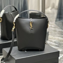 Replica Borsa a secchiello YSL Saint Laurent Le 5 A 7 Nera
