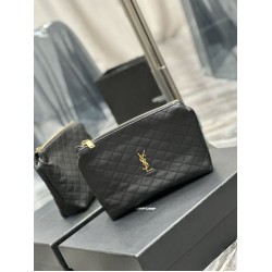 Replica Pochette cosmetica con cerniera YSL Saint Laurent Gaby 23 cm nera Replica Pochette cosmetica con cerniera YSL Saint Laurent Gaby 23 cm nera