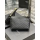 Replica Pochette cosmetica con cerniera YSL Saint Laurent Gaby 23 cm nera