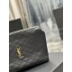 Replica Pochette cosmetica con cerniera YSL Saint Laurent Gaby 23 cm nera
