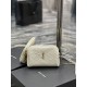 Replica Borsa a catena con cerniera YSL Saint Laurent Gaby 18 cm bianca