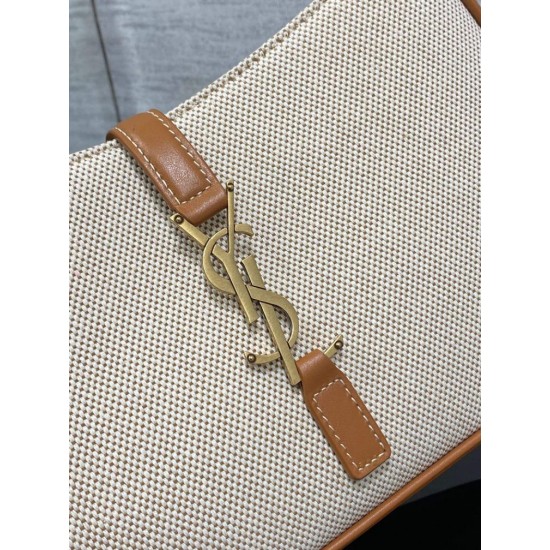 Replica Borsa Hobo YSL Saint Laurent Le 5 A 7 in pelle di tela Replica Borsa Hobo YSL Saint Laurent Le 5 A 7 in pelle di tela