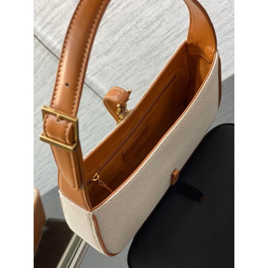 Replica Borsa Hobo YSL Saint Laurent Le 5 A 7 in pelle di tela Replica Borsa Hobo YSL Saint Laurent Le 5 A 7 in pelle di tela