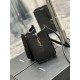 Replica YSL Saint Laurent Le 5 A 7 Mini verticale in pelle conciata al vegetale nera