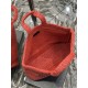 Replica Borsa tote ricamata YSL Saint Laurent Rive Gauche Rossa