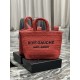 Replica Borsa tote ricamata YSL Saint Laurent Rive Gauche Rossa
