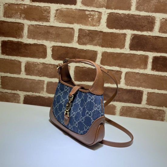 Replica Mini borsa a tracolla Jackie 1961 637092 blu