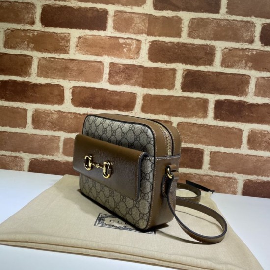 Replica Borsa a tracolla piccola Horsebit 1955 45454 marrone