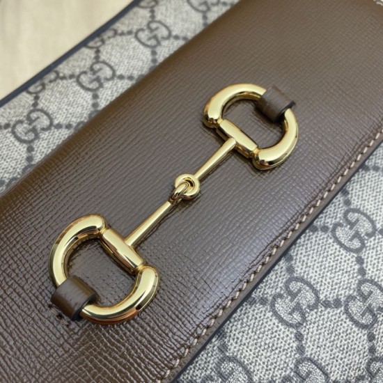 Replica Borsa a tracolla piccola Horsebit 1955 45454 marrone