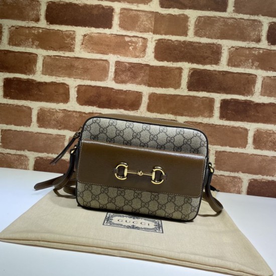Replica Borsa a tracolla piccola Horsebit 1955 45454 marrone