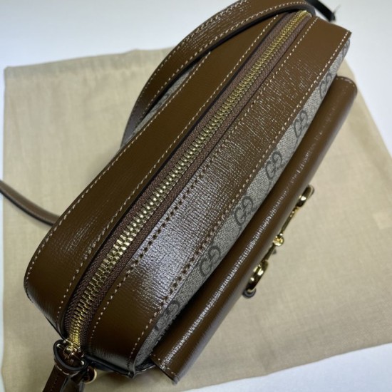 Replica Borsa a tracolla piccola Horsebit 1955 45454 marrone