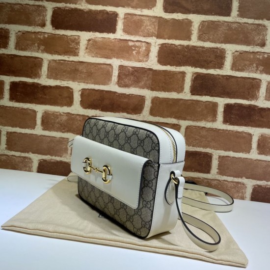 Replica Borsa a tracolla piccola Horsebit 1955 45454 Bianco