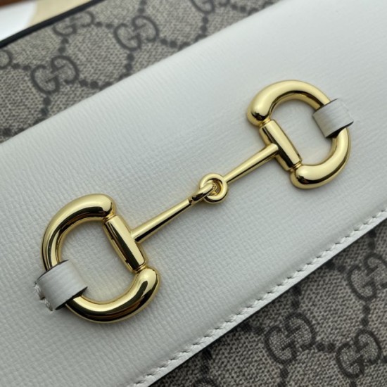 Replica Borsa a tracolla piccola Horsebit 1955 45454 Bianco
