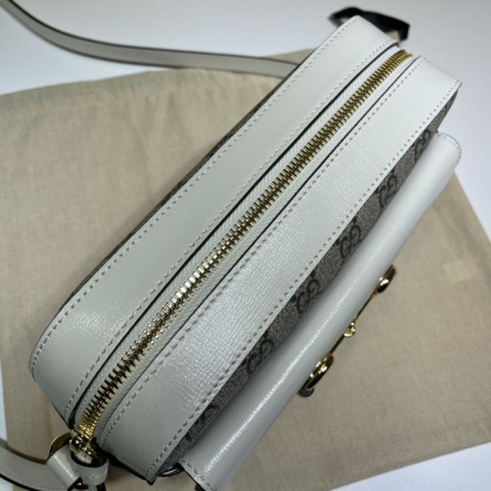 Replica Borsa a tracolla piccola Horsebit 1955 45454 Bianco