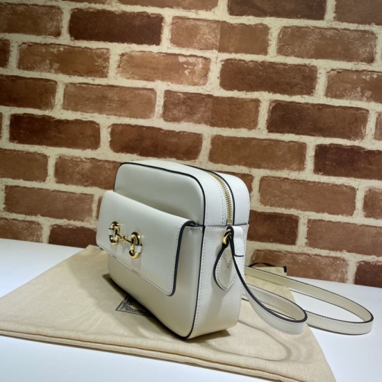 Replica Borsa a tracolla piccola Horsebit 1955 45454 Bianco