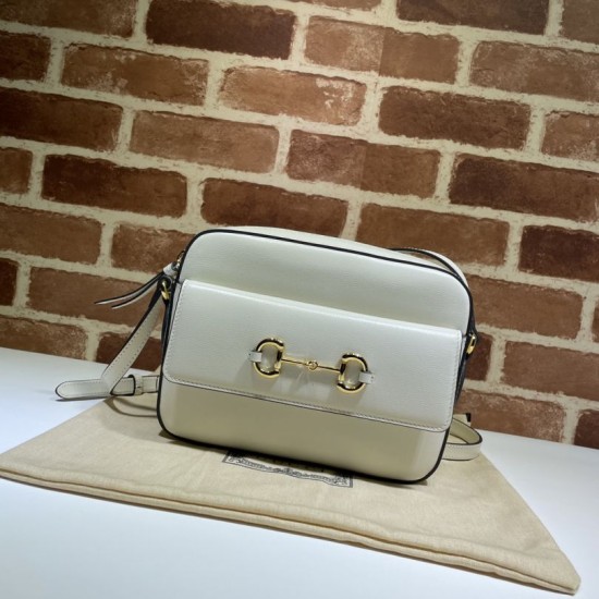 Replica Borsa a tracolla piccola Horsebit 1955 45454 Bianco