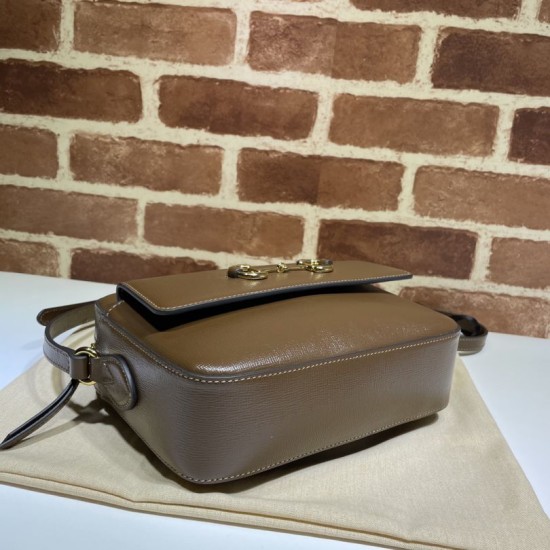 Replica Borsa a tracolla piccola Horsebit 1955 45454 Caffè Replica Borsa a tracolla piccola Horsebit 1955 45454 Caffè