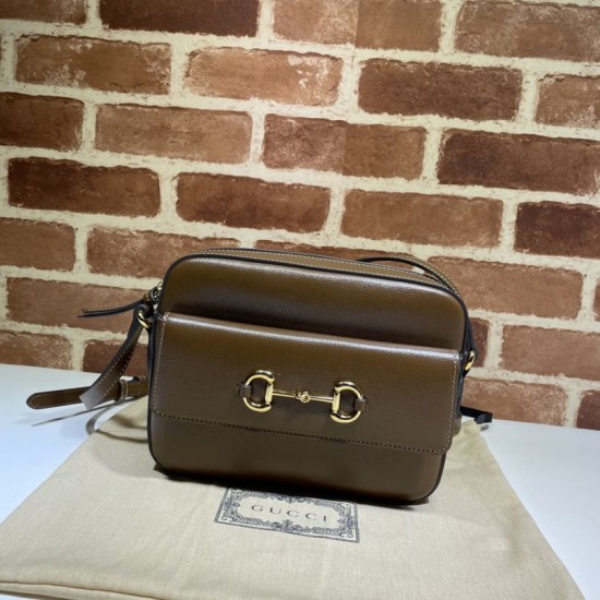 Replica Borsa a tracolla piccola Horsebit 1955 45454 Caffè Replica Borsa a tracolla piccola Horsebit 1955 45454 Caffè