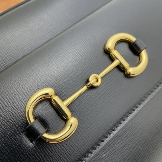 Replica Borsa a tracolla piccola Horsebit 1955 45454 Nera