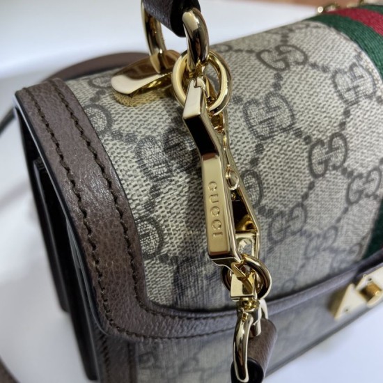 Replica Borsa a mano Ophidia Small con Web 651055