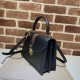 Replica Ophidia piccola borsa con manico superiore con Web 652683 nero