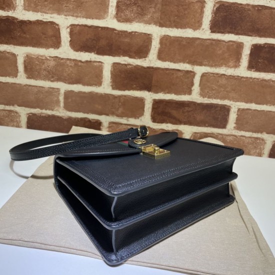 Replica Ophidia piccola borsa con manico superiore con Web 652683 nero