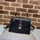 Replica Ophidia piccola borsa con manico superiore con Web 652683 nero