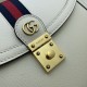 Replica Ophidia piccola borsa con manico superiore con Web 652683 bianco