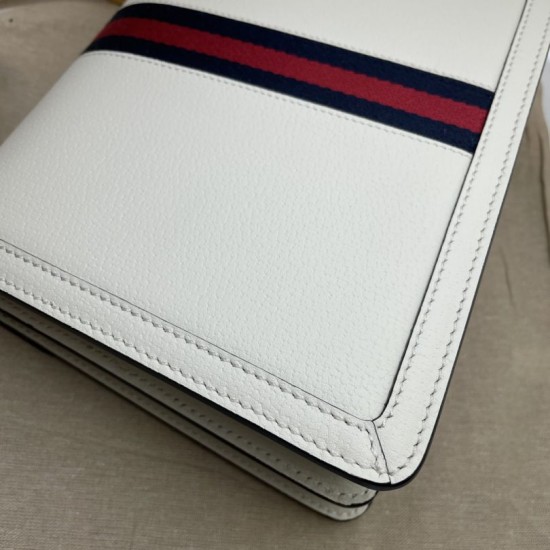 Replica Ophidia piccola borsa con manico superiore con Web 652683 bianco