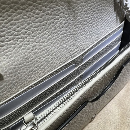Replica Portafoglio con catena Gucci GG Marmont 497985 Bianco