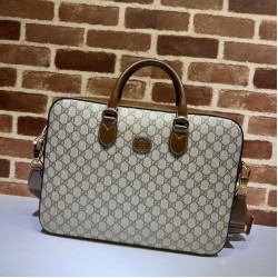 Replica Borsa Gucci Business con Interlocking G 674140 Caffè