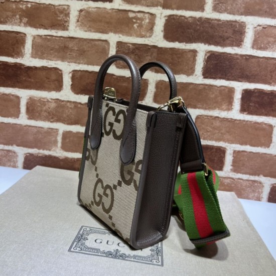 Replica Mini borsa tote Gucci Jumbo GG 699406 Cammello
