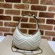 Replica Mini borsa a forma di mezzaluna Gucci GG Marmont 699514 bianca