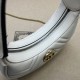 Replica Mini borsa a forma di mezzaluna Gucci GG Marmont 699514 bianca